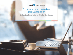 7 Tricks for an Irresistible Job Description