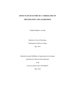 EFFECTS OF OUTCOME OF A VIDEOGAME ON FRUSTRATION