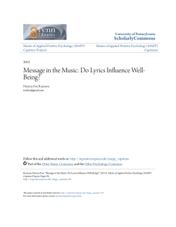 Message in the Music: Do Lyrics Influence Well