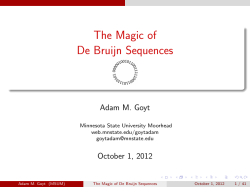 The Magic of De Bruijn Sequences