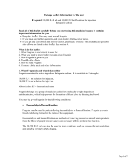 Package leaflet: Information for the user Fragmin&reg; 10,000 IU/1 ml