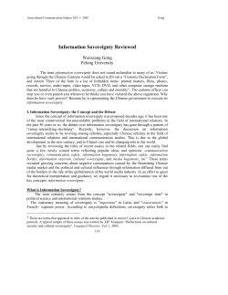Information Sovereignty Reviewed