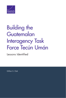 Building the Guatemalan Interagency Task Force Tec&uacute;n Um&aacute;n