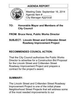 Lincoln Street and Crittenden Street Roadway