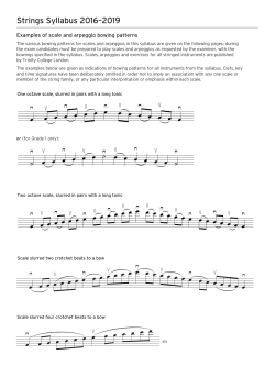Strings Bowing Patterns and Exercises