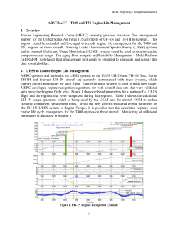 ABSTRACT – T400 and T53 Engine Life Management 1. Overview