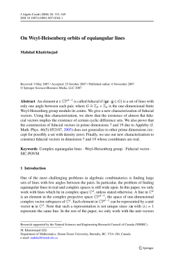 On Weyl-Heisenberg orbits of equiangular lines
