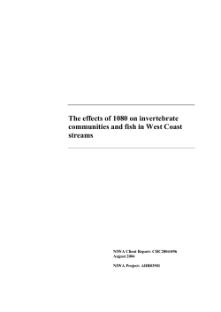 The effects of 1080 on invertebrate communities