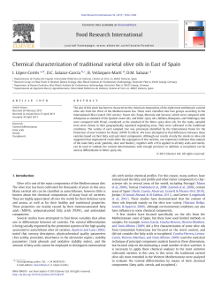Chemical characterization of traditional varietal olive oils in East of