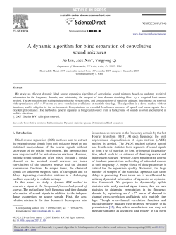 A dynamic algorithm for blind separation of convolutive sound mixtures