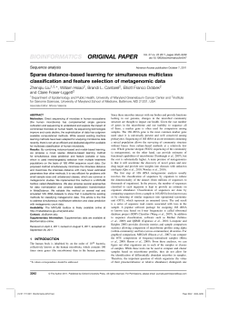 Sparse distance-based learning for simultaneous