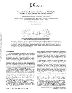 Direct Arylation Reactions Catalyzed by Pd(OH)2/C