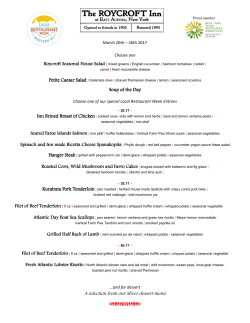 A selection from our Sliver dessert menu
