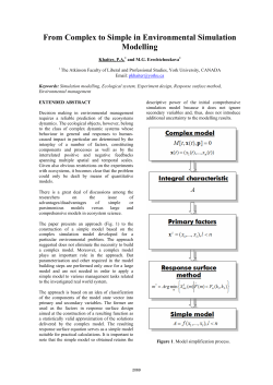 From Complex to Simple in Environmental Simulation