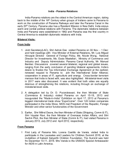 Panama - The Ministry of External Affairs