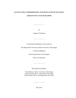 Facilitating Comprehension and Motivation by Engaging