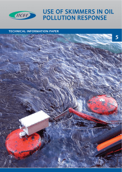 ITOPF Use of Skimmers In Oil Pollution Response
