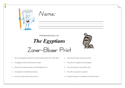 The Egyptians - Zaner-Bloser Print