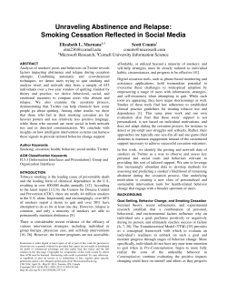 Unraveling Abstinence and Relapse: Smoking Cessation Reflected