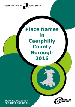 Place Names in Caerphilly County Borough 2016