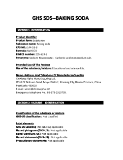 GHS SDS--BAKINGSODA