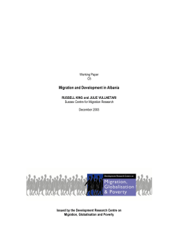 Migration and Development in Albania
