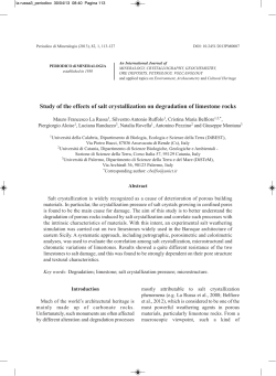 Study of the effects of salt crystallization on degradation