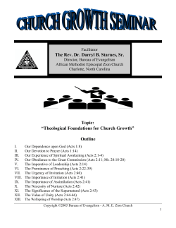 Theological Foundations for Church Growth