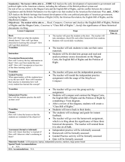 Creating a Class Bill of Rights