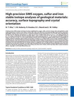 High-precision SIMS oxygen, sulfur and iron stable isotope analyses