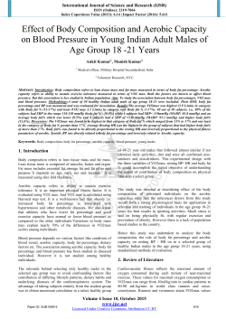 Effect of Body Composition and Aerobic Capacity on Blood Pressure