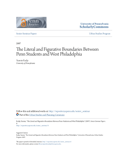 The Literal and Figurative Boundaries Between Penn Students and