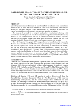 laboratory evaluation of waterflood residual oil saturation in four