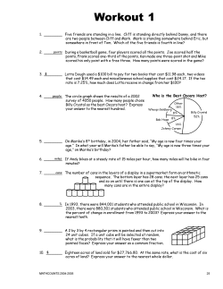 2004 - 2005 Workouts