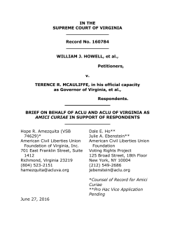 Amicus Brief - ACLU of Virginia