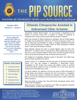 Orlando Chiropractor Arrested in Unlicensed Clinic Scheme