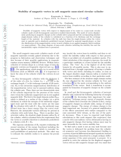 Stability of magnetic vortex in soft magnetic nano