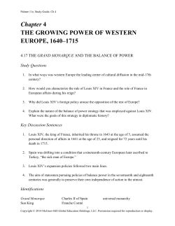 Chapter 4 THE GROWING POWER OF WESTERN EUROPE, 1640