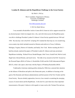 McLay, Mark. Lyndon B. Johnson and the Republican Challenge to
