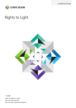 a little bit of law - Rights to Light
