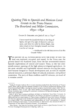 Quieting Title to Spanish and Mexican Land