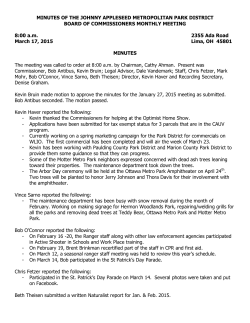 Minutes - March 2015 - Johnny Appleseed Park