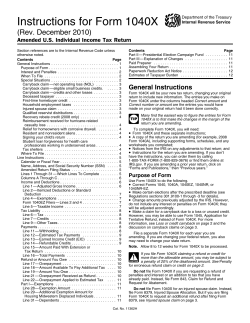 Instruction 1040-X (Rev. December 2010)