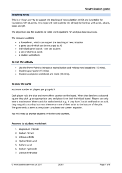 Neutralisation game