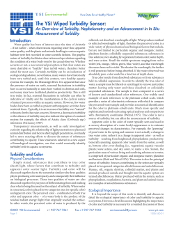 The YSI Wiped Turbidity Sensor: An Overview of Turbidity