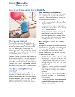 Exercise: Increasing Core Stability