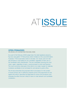 open primaries - Public Policy Institute of California