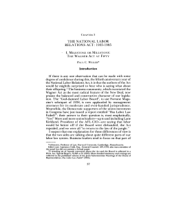 THE NATIONAL LABOR RELATIONS ACT: 1935