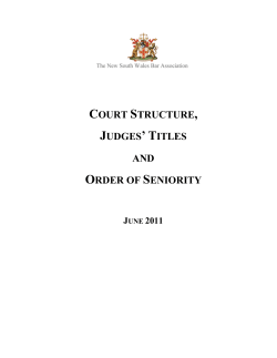 court structure, judges` titles and order of seniority