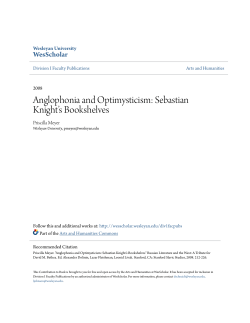 Anglophonia and Optimysticism - WesScholar